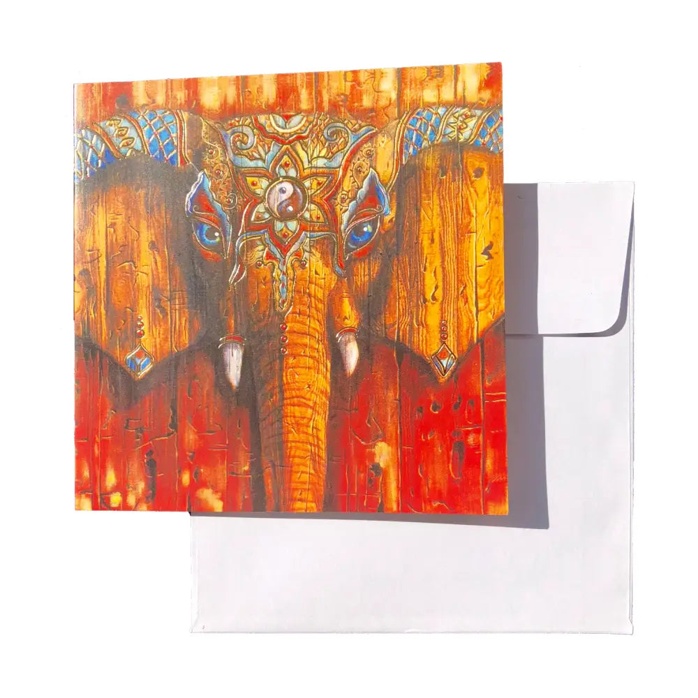 Greeting Cards WISDOM YIN YANG ELEPHANT greeting cards