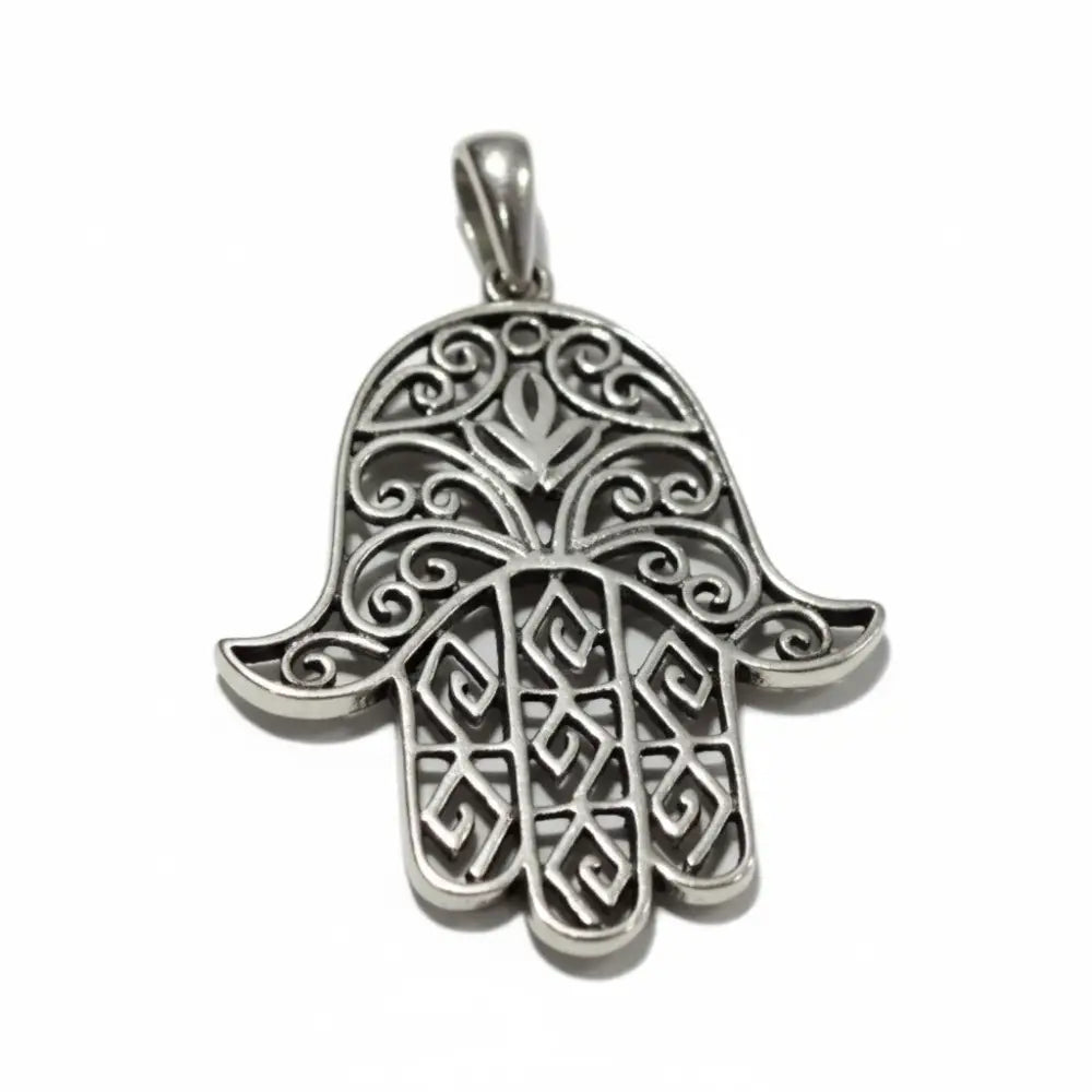 Hamsa Hand Pendant in Sterling Silver Pendant