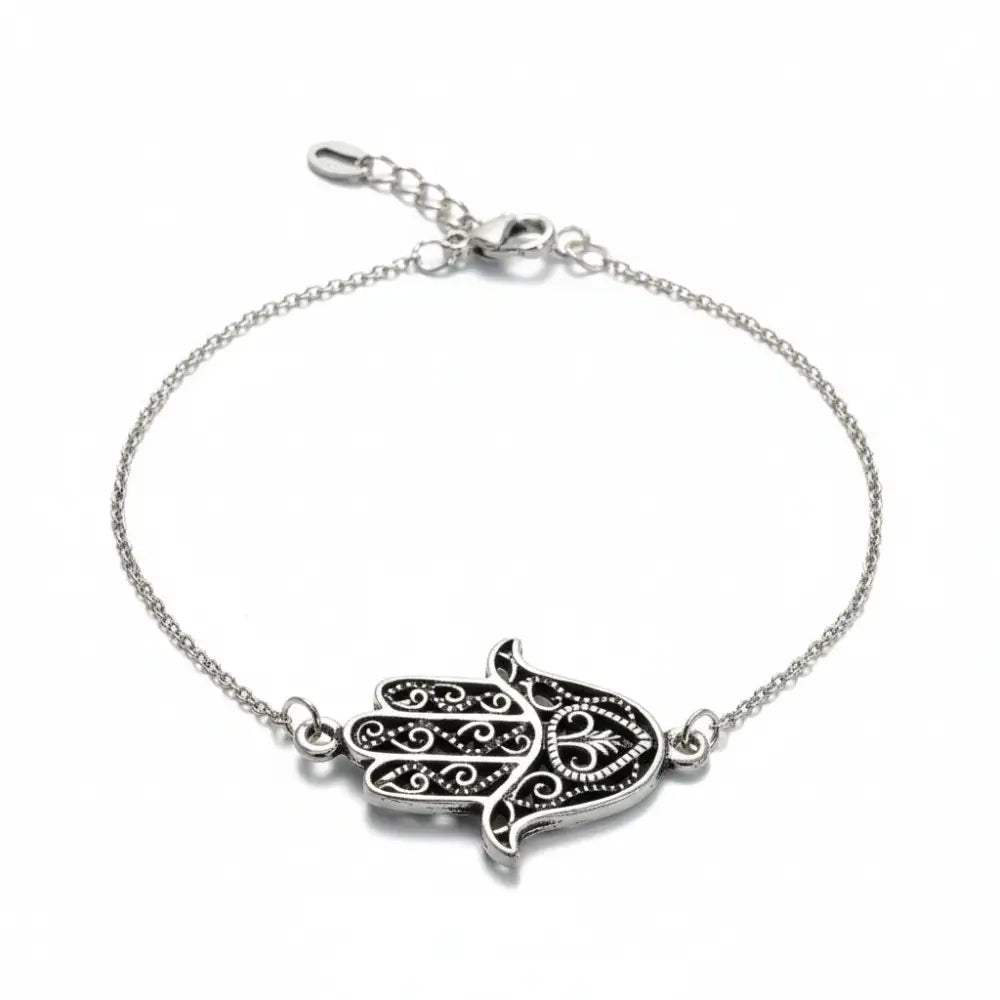 Hamsa Hand Silver Bracelet Charms & Pendants
