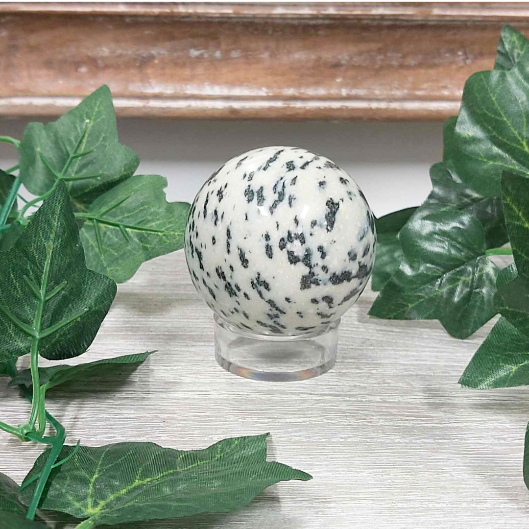 Hematite in Quartz Sphere 003