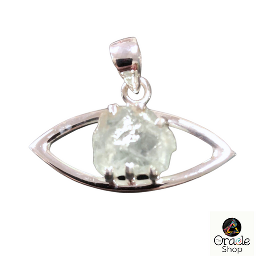 All Seeing Eye Aquamarine Pendant SS