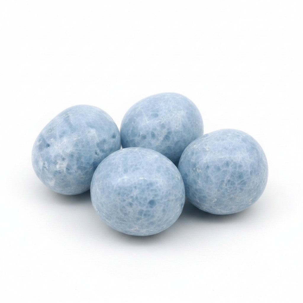 Blue Calcite Round Tumblestone