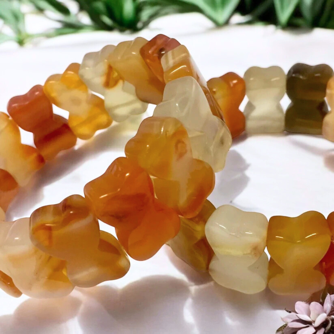 Carnelian Hourglass Crystal Bracelet