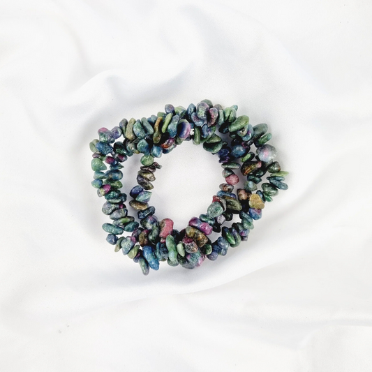 Ruby Fuchsite Crystal Chip Bracelets