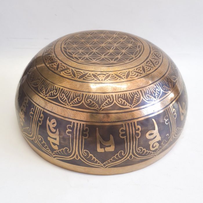 Tibetan Singing Bowl - Etched - Made In Nepal