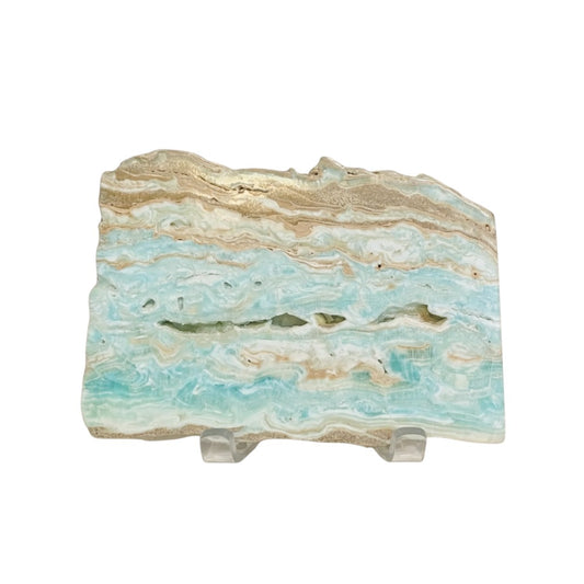 Blue Aragonite Crystal Slices