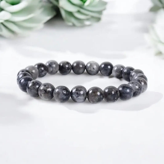 Larvikite Bead Bracelet bracelet