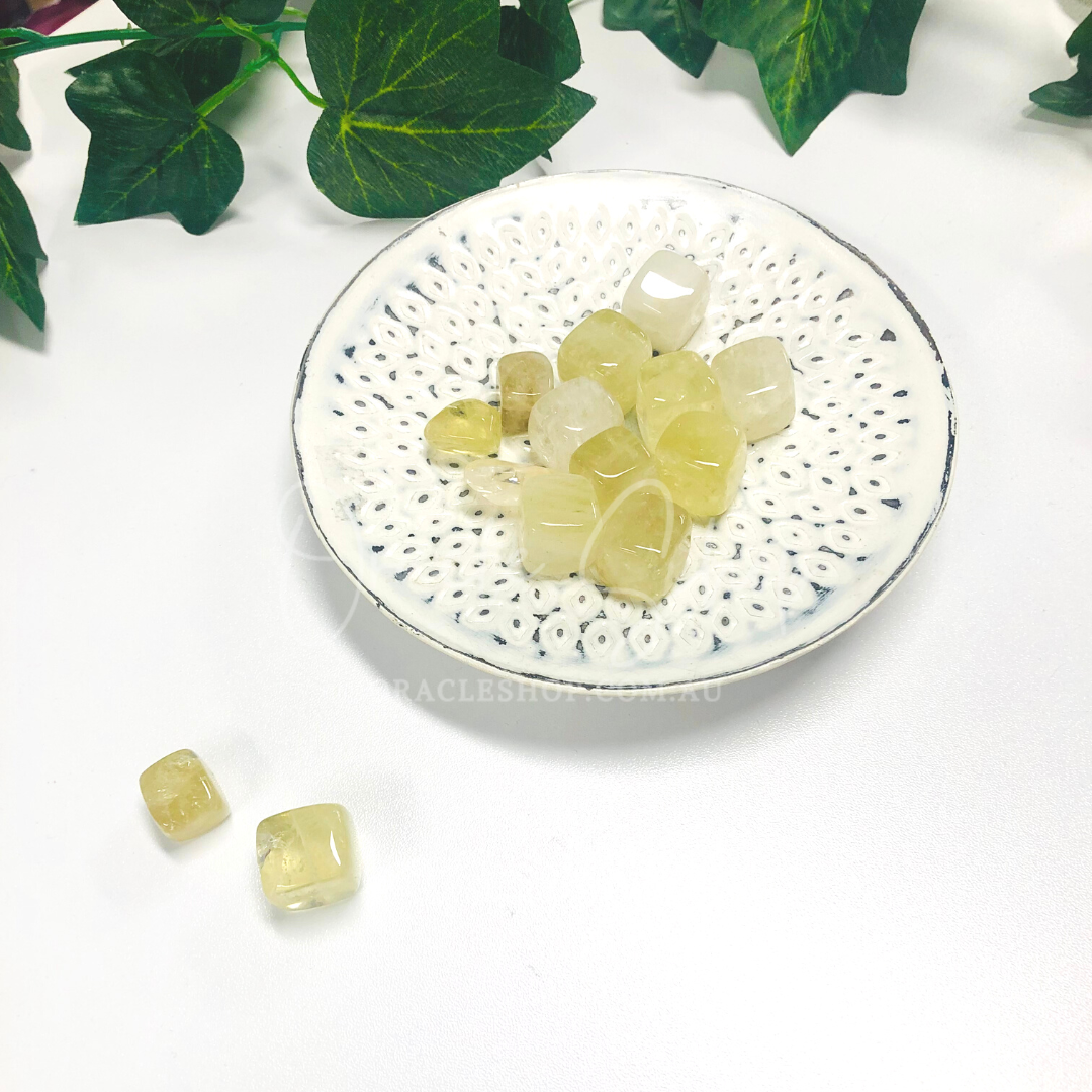Lemon Quartz Tumble ~ Boosts Study & Memory Retention