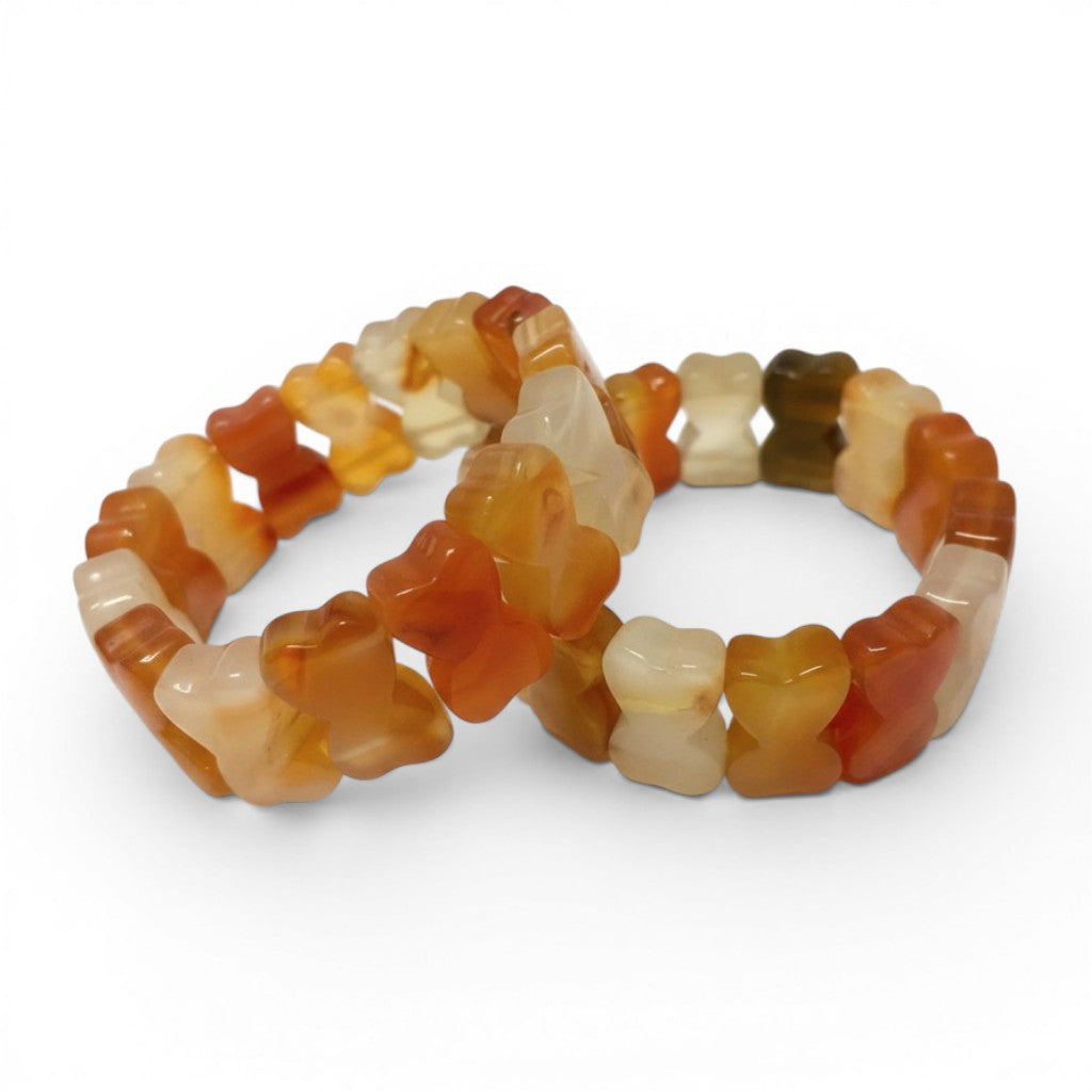Carnelian Hourglass Crystal Bracelet