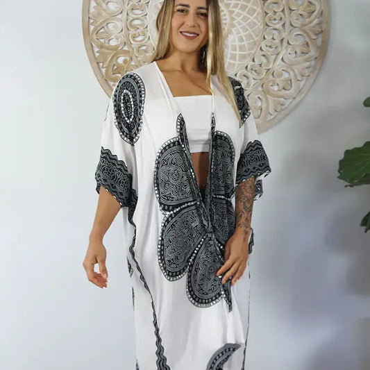 Long Bling Cape Crown kimono