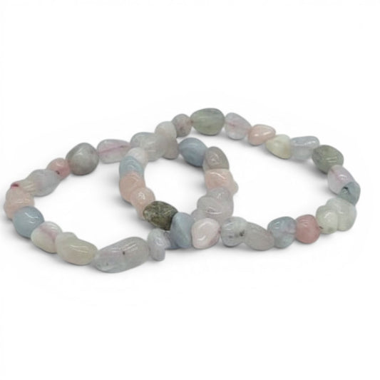 Mixed Beryl Tumble Bead Bracelet