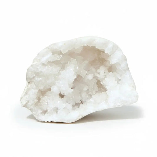 Moroccan Geode Thunder Egg White Half Moroccan geode