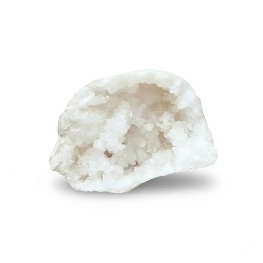 Moroccan Geode Thunder Egg White Half Moroccan geode