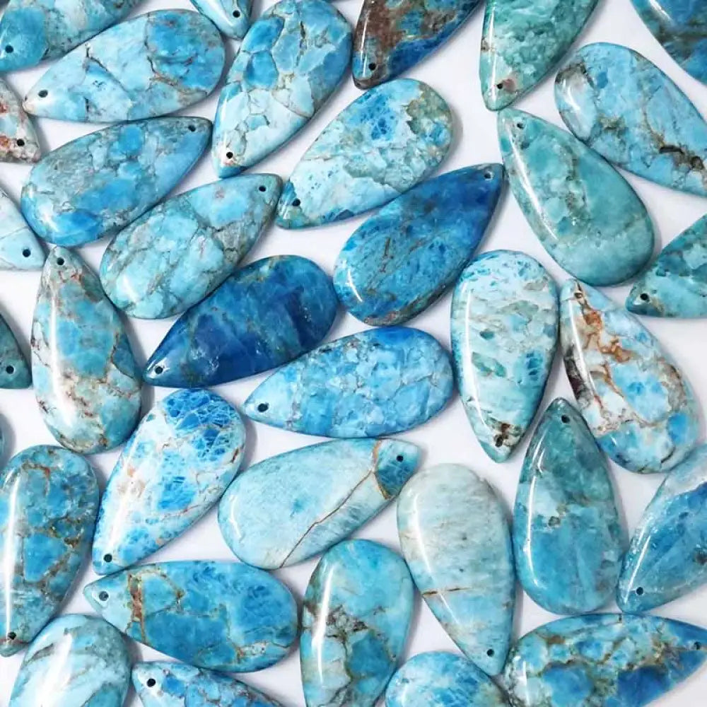 Natural Blue Apatite Crystal Pendant Stone PENDANT