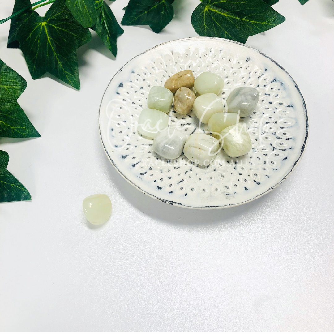 New Jade Crystal Tumble ~ Wealth & Luck
