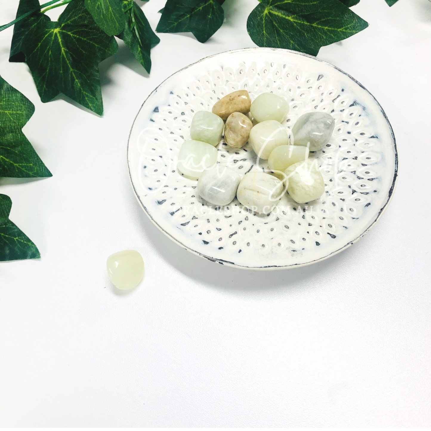 New Jade Crystal Tumble ~ Wealth & Luck