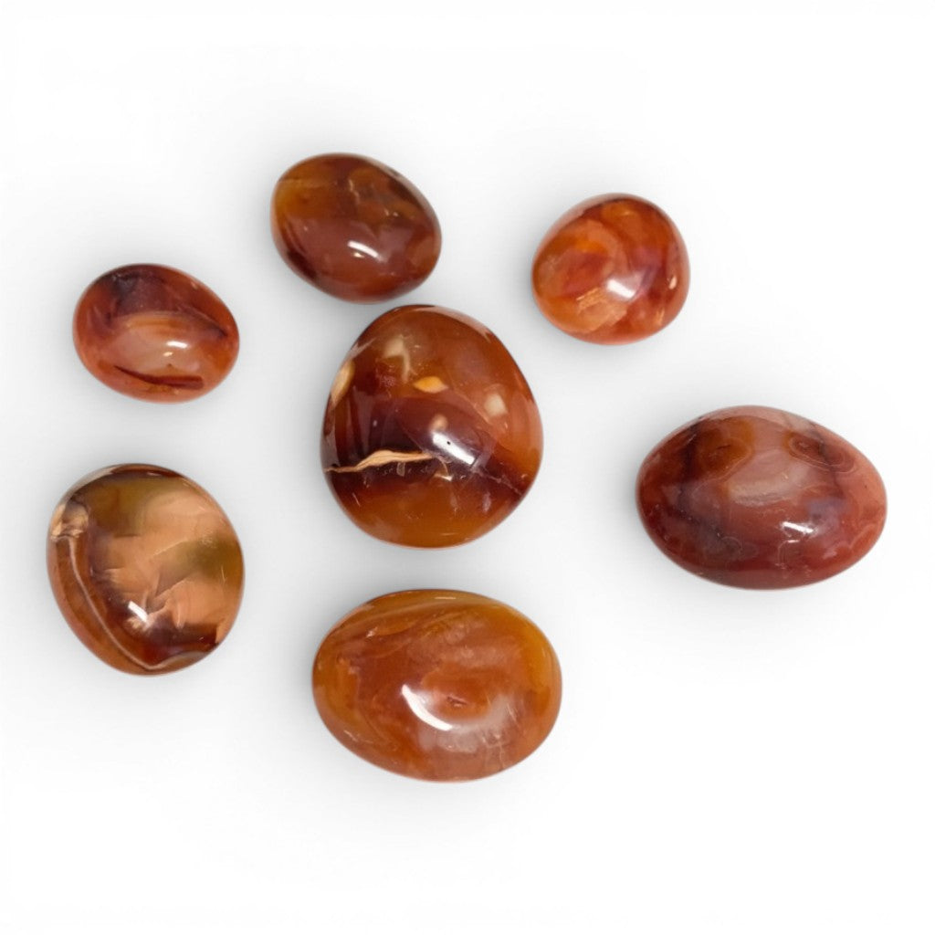 Carnelian Crystal Palm Stones