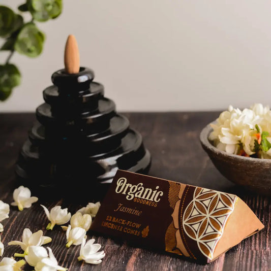 Organic Goodness BACKFLOW Cones JASMINE backflow incense