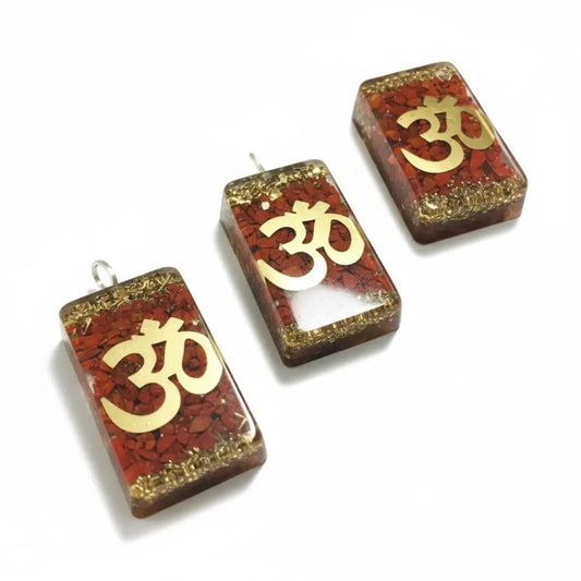Organite Red Jasper Pendant OM Pendant
