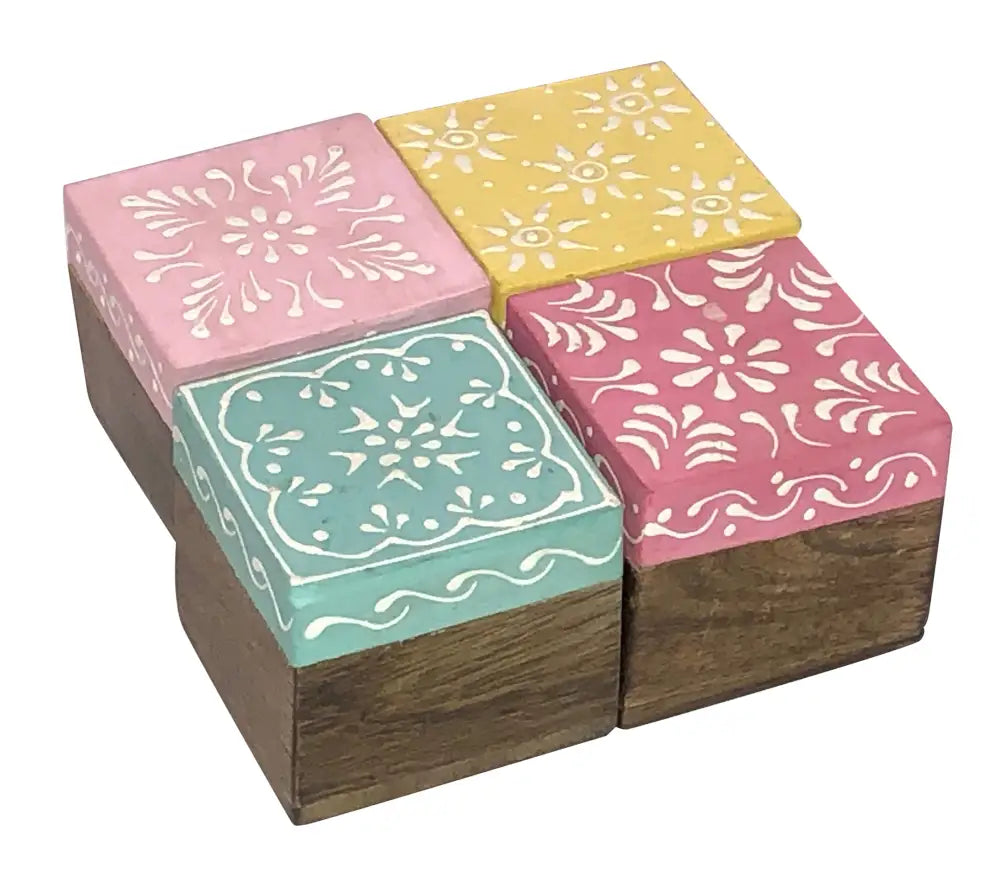 Painted Wood Crystal Boxes Gift Boxes & Tins