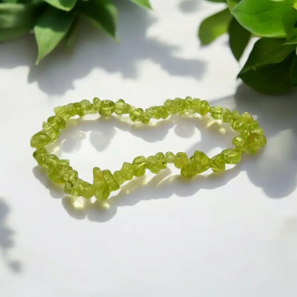 Peridot Crystal Chip Bracelets ~ Tenacity / Focus Bracelets