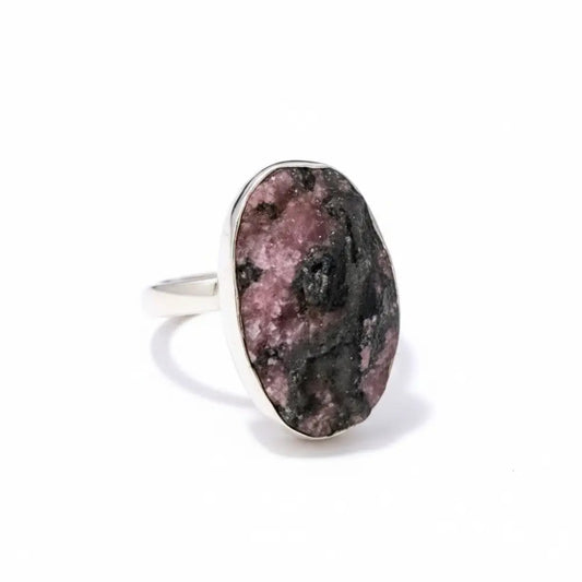 Pink Cobalto Calcite Ring in Silver Rings