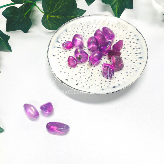 Purple Aura Tumbled Crystals ~ Raise Your Vibe & Boosts Connection to Angels And Guides