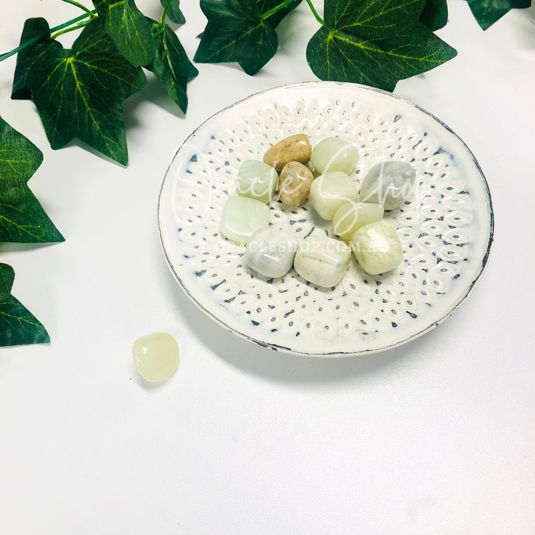 Pistachio Calcite Tumble ~ Heals Heart Energy & Heals Blockages