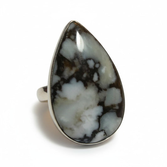 Wild Horse Jasper Ring SS Size ADJ