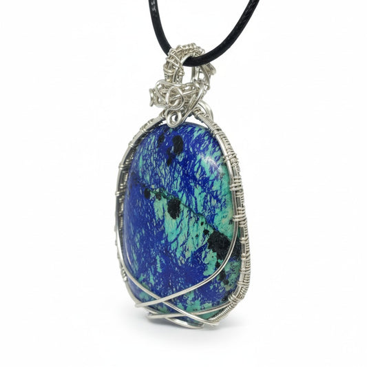 Azurite Malachite Pendant Handmade