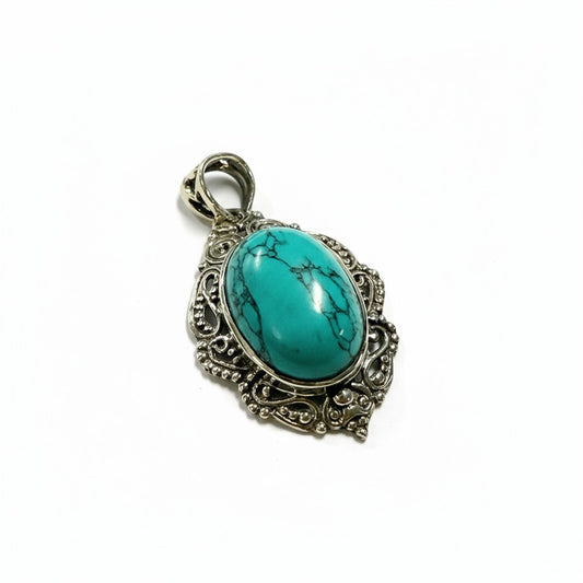 Turquoise Princess Silver Pendant