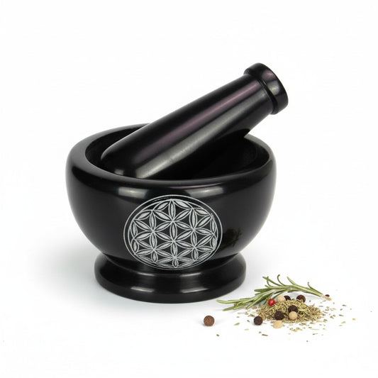 Flower of Life Mortar & Pestle