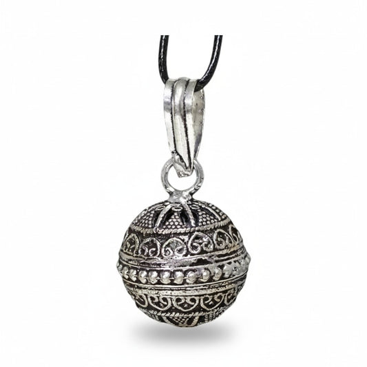 Meditation Bell Pendant in Silver