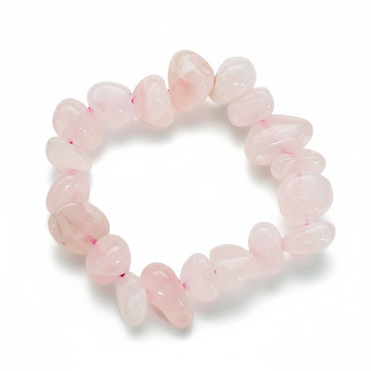 Rose Quartz Nugget Crystal Bracelet