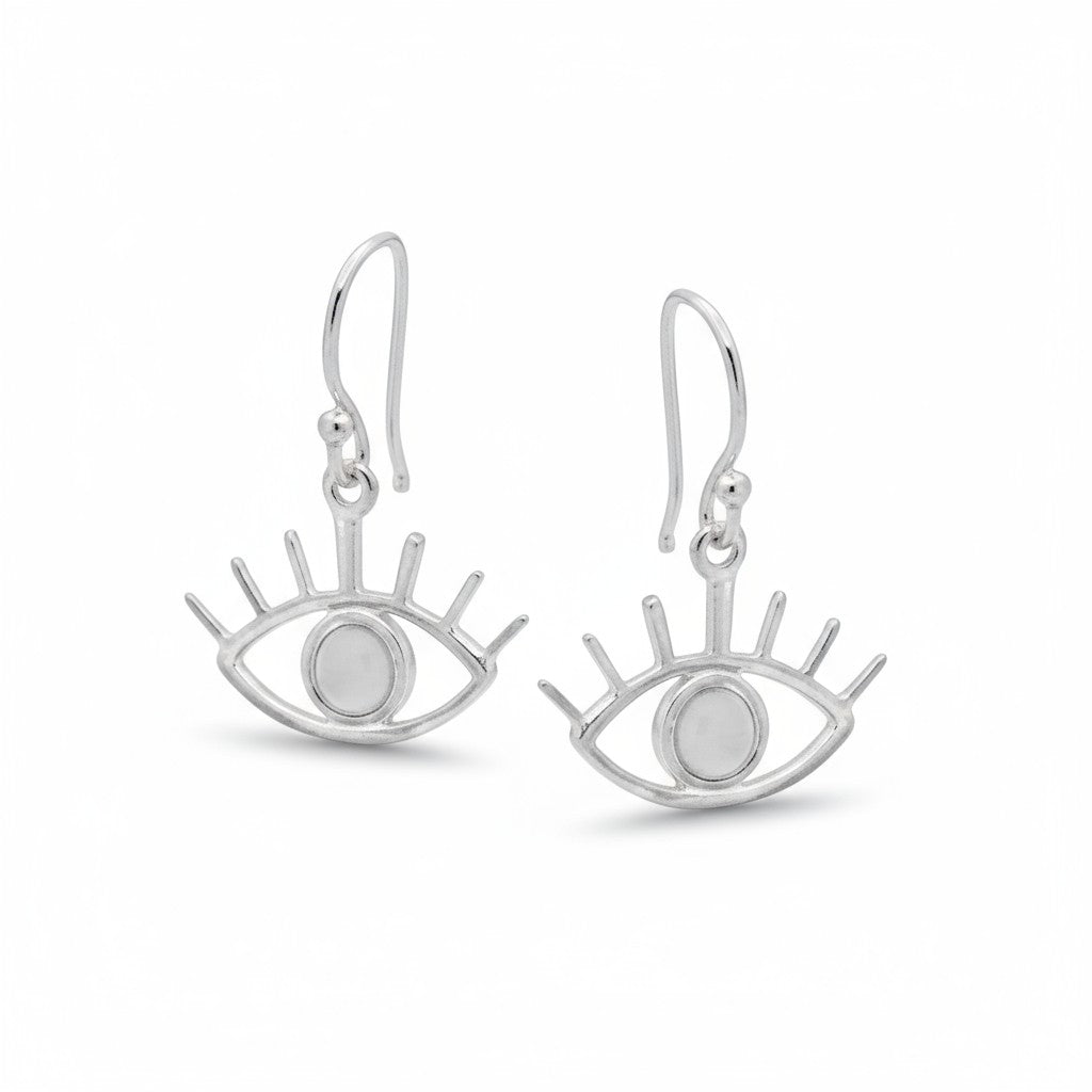 Eye of Horus Silver Earrings