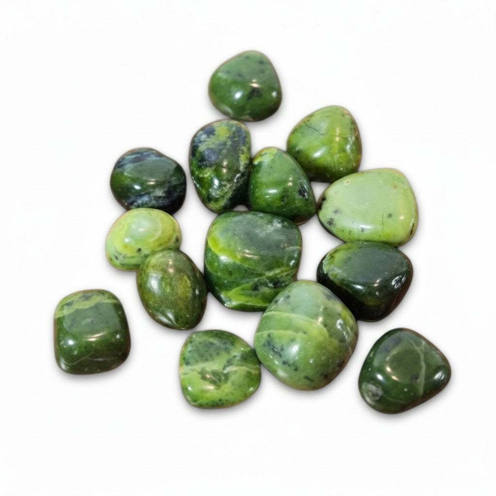 Nephrite Jade Crystal Tumble ~ Good Fortune & Prosperity
