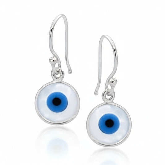 Eye of Horus Earrings in Silver