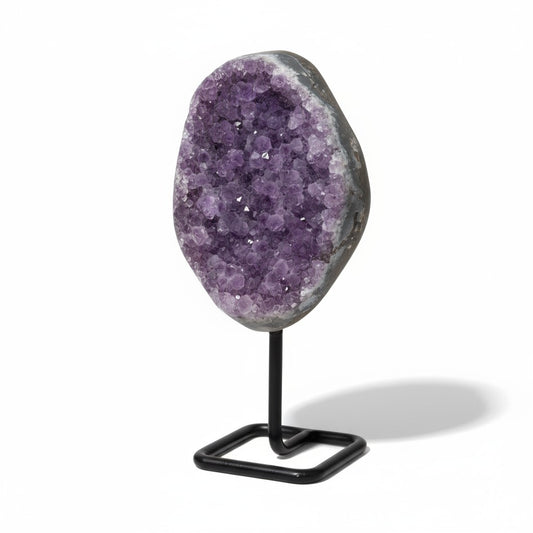 Amethyst Geode on Metal Stand