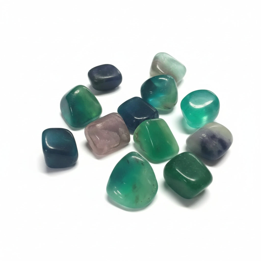 Rainbow Fluorite Crystal Tumbles ~ Mental Clarity Study & spiritual Awakening