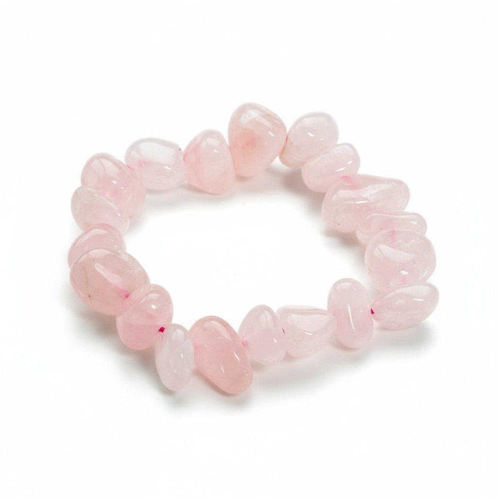 Rose Quartz Nugget Crystal Bracelet
