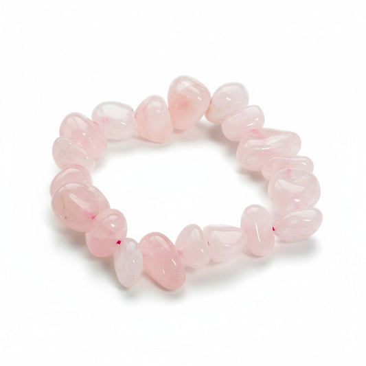 Rose Quartz Nugget Crystal Bracelet