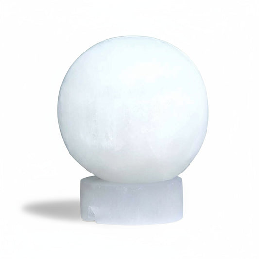 Selenite Crystal Sphere Lamp