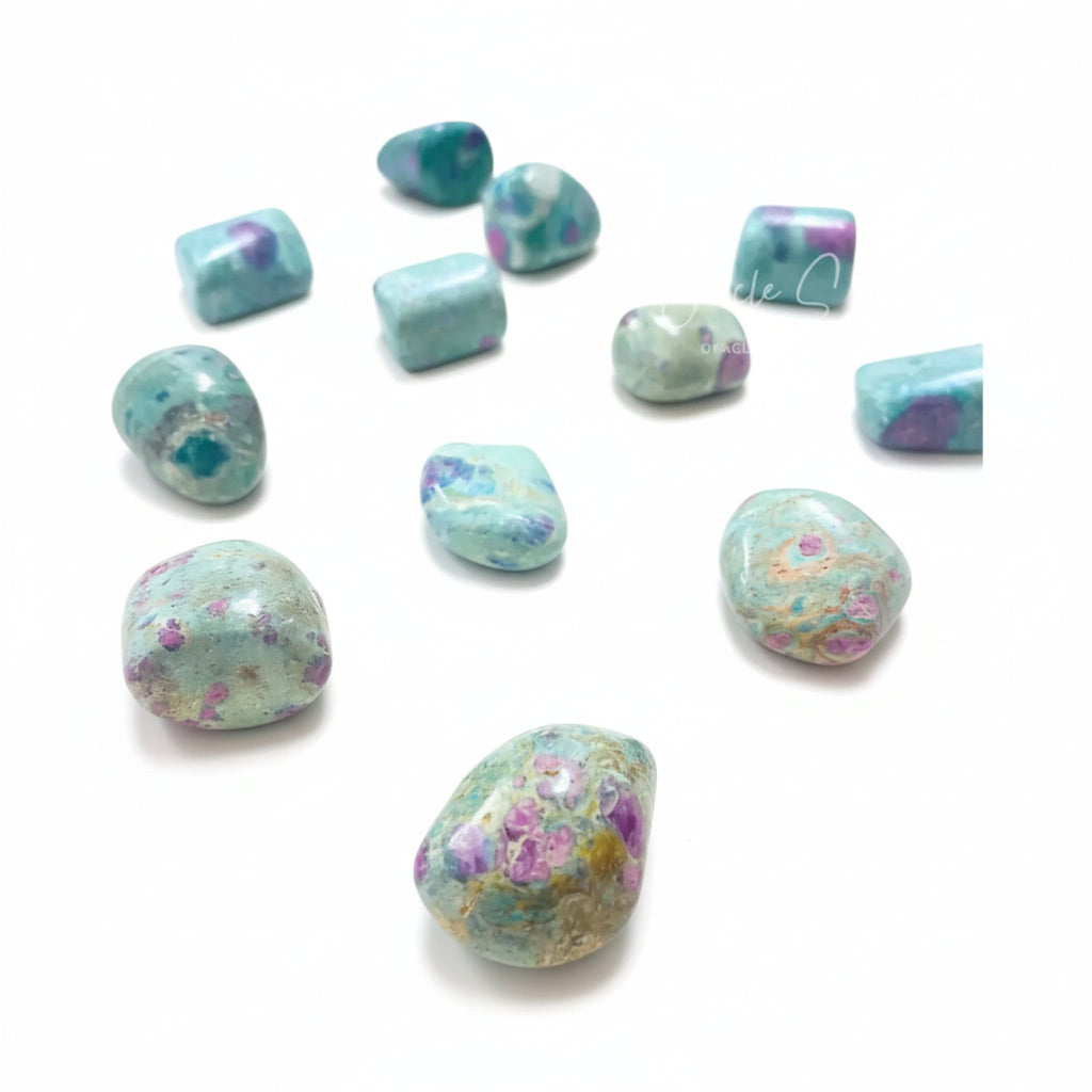 Ruby in Fuchsite Crystal Tumbles ~ Boosts Love & Compassion & Heart Protection