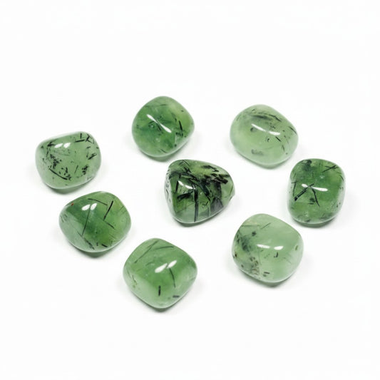 Prehnite Hair Crystal Tumbled ~ Healer Stone & Prophecy Stone