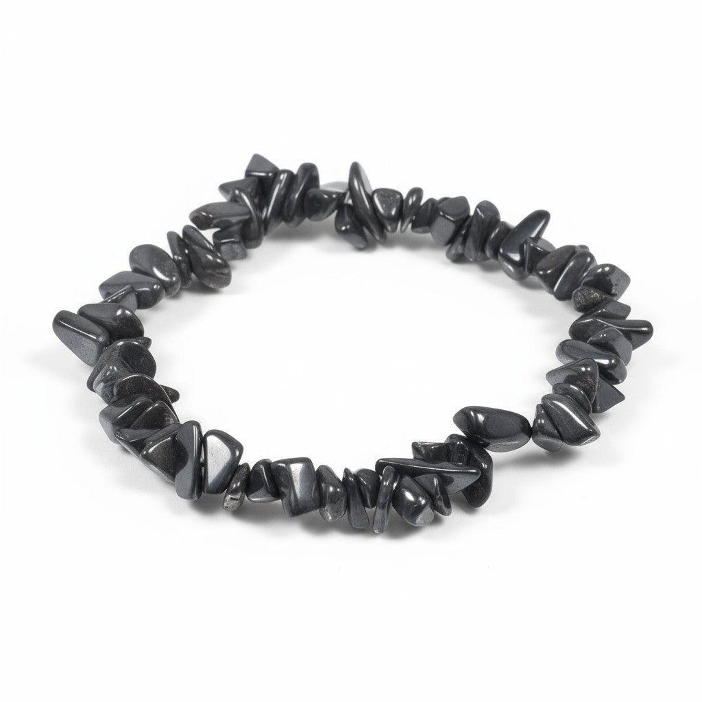 Hematite Crystal Chip Bracelet