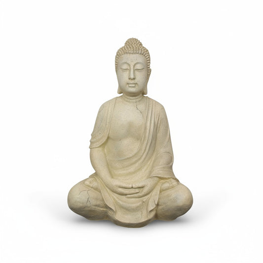 Buddha Statue - Antique White Large 100cm