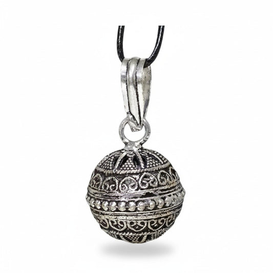 Meditation Bell Pendant in Silver