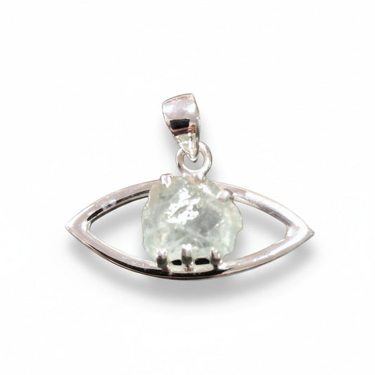 All Seeing Eye Aquamarine Pendant SS