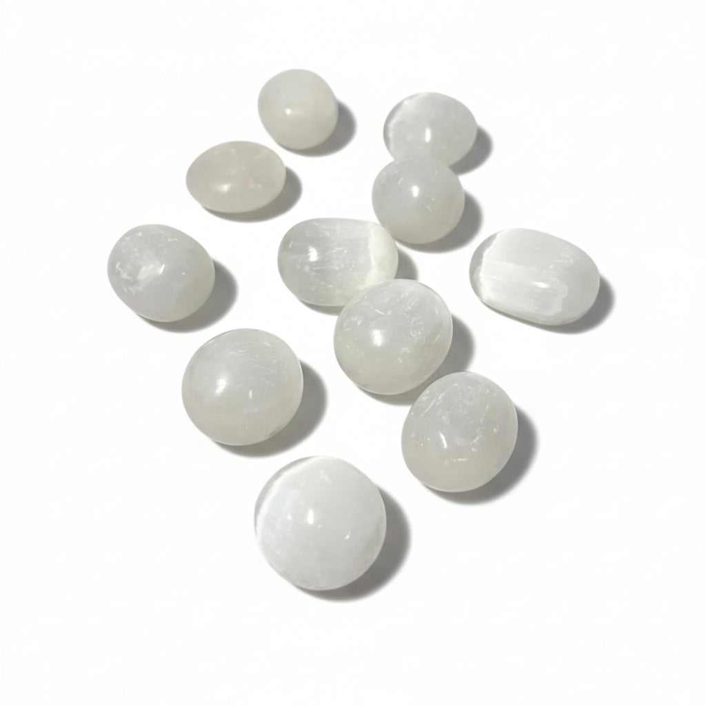 Selenite Crystal Tumbles ~ Clears Negative Energy & Connects to Spirit