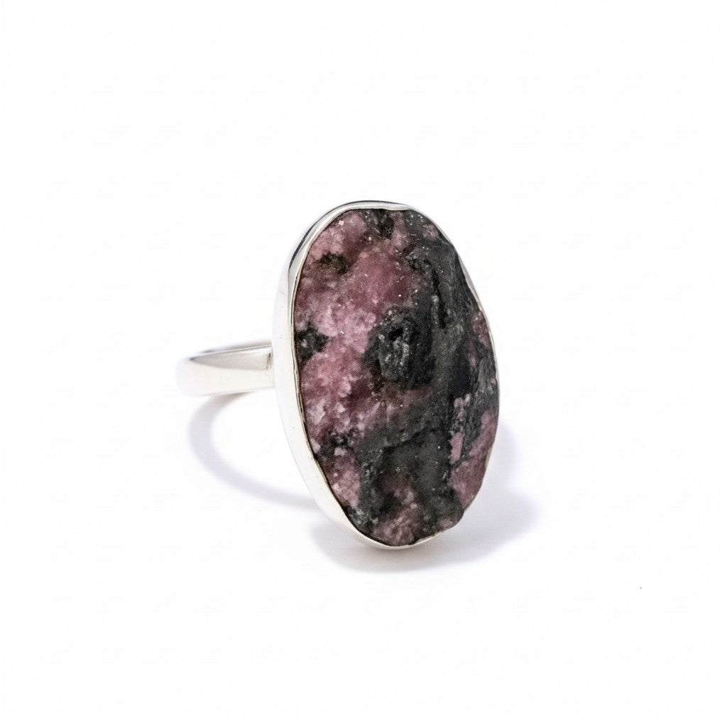 Pink Cobalto Calcite Ring in Silver